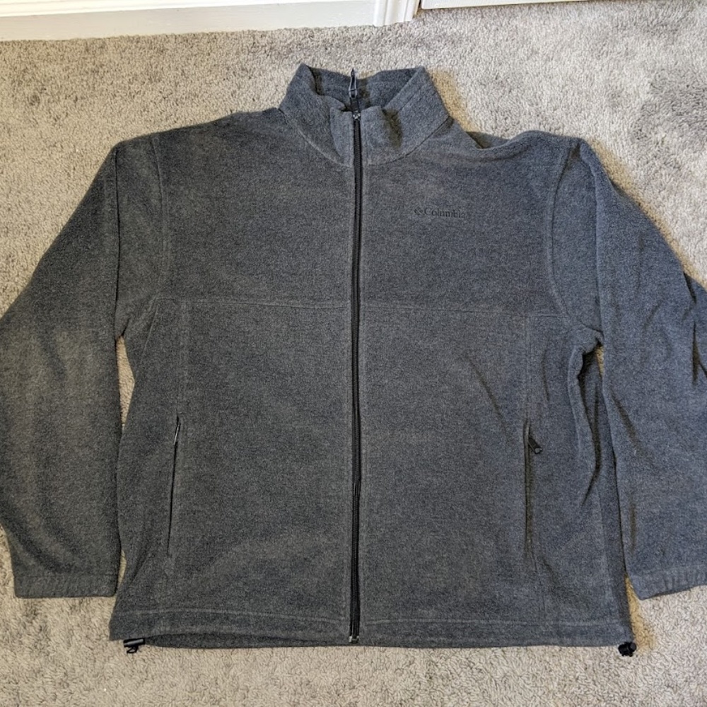 Columbia Sportswear Co. Men's Full Zip Gray Fleece Jacket Size XL